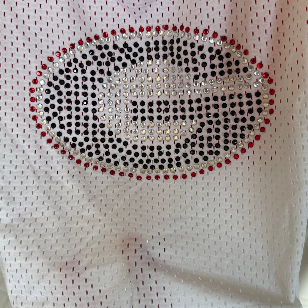 Georgia‎ Bulldogs Mesh Spaghetti Rhinestone tank- NWT. Retail 72 - Picture 7 of 7